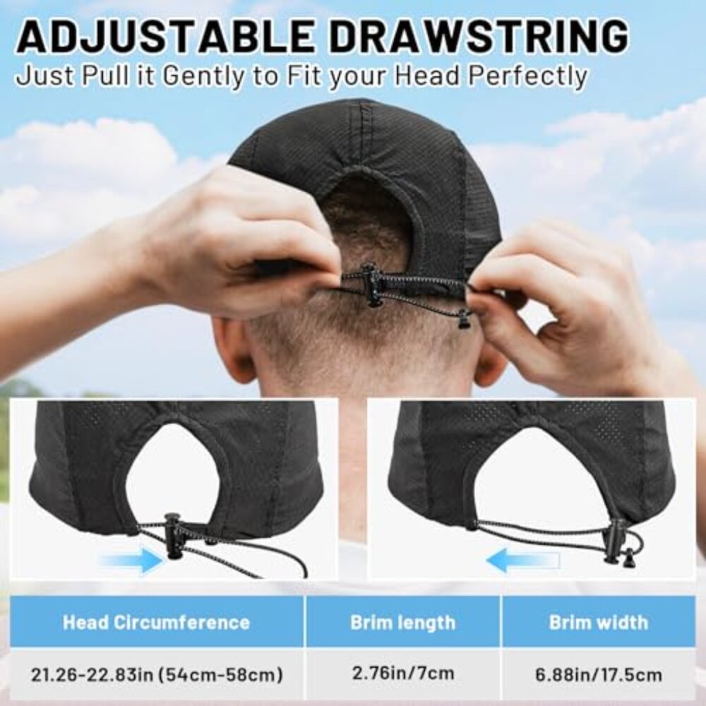 Lightweight Sport Cap Quick Drying Foldable UPF50… - image 6